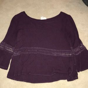 Womens Purple long sleeve shirt